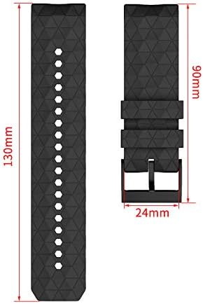 Substituição de pulseira de borracha de liberação rápida de McXGL para Suunto 9 Baro Cobre ， Spartan Series 24mm Smart Watch Watchbands