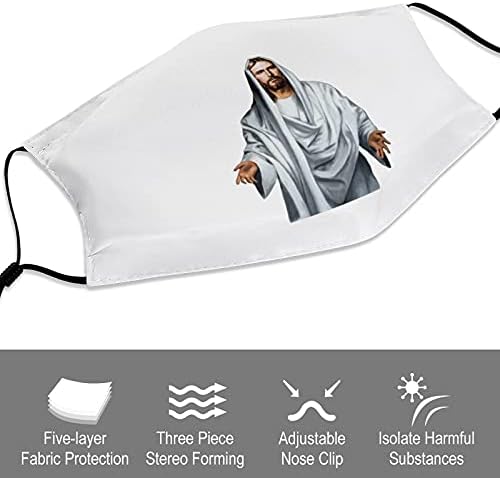 Cool reutilizável lavabável, roupas de segurança máscaras de arte design Jesus Cristo Arte Espanhol Bíblia Página Amor Senhor Deus
