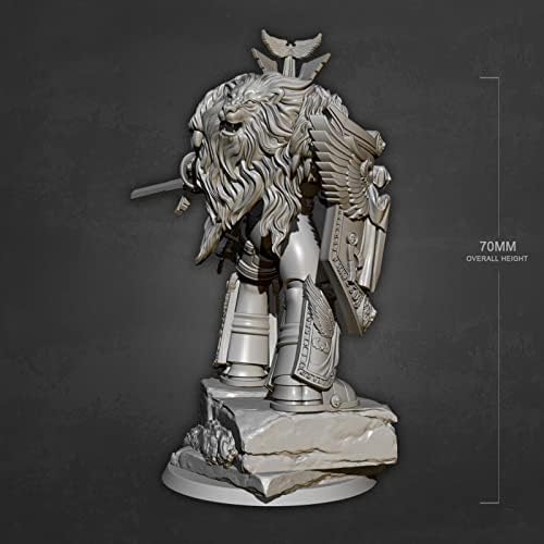 Goodmoel 70mm Ancient Empire Armor Warrior Resin Figure Kit, miniaturas desmontadas e sem pintura / XK-7394