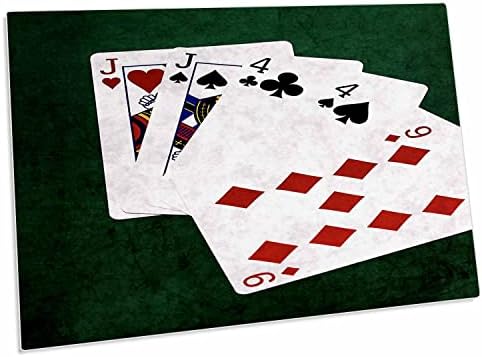 3drosrose poker mãos um par, jack - utensílios de mesa tapetes