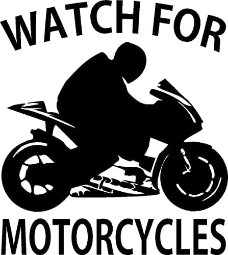 Cuidado com o adesivo de motocicletas para o adesivo de janela de decalque de vinil do carro Motocicleta Decalque de adesivo