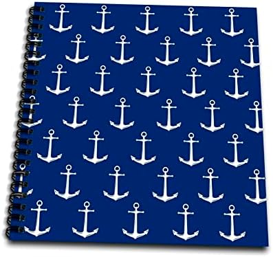 3drose 3drose - Rosette - Vida no lago - âncoras impressas em azul - Livros de desenho