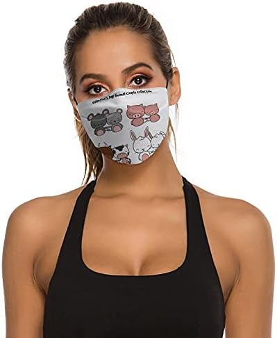 Roupos de segurança reutilizáveis ​​personalizados máscaras de tecido Custommake Cute desenho animado casal pintura