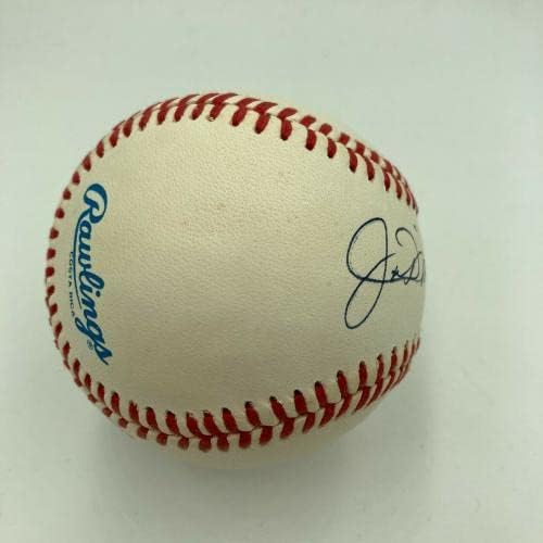 Linda Joe DiMaggio assinou o beisebol da Liga Americana com JSA COA - Bolalls autografados
