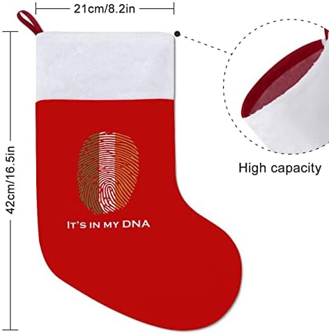 Eu sou irlandês, está na minha DNA Christmas meias de veludo vermelho com bolsa de doce branca decorações de natal e acessórios