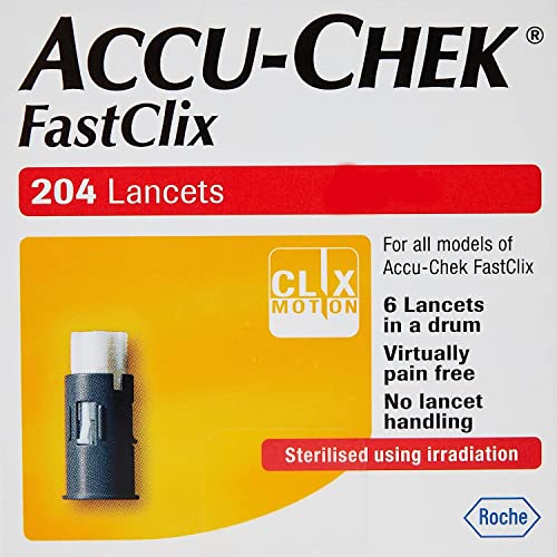 Accu-Chek FastClix 204 Lancets + Accu-Chek Mobile Test Cassette 100 Testes | Preparado 204 Lancet Pack + 100 pacote de cassetes