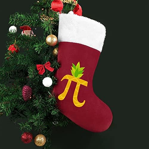 Engraçado Pi-Neapple Pi Dia de Natal Lareira da Árvore de Natal com Decoração de punho curto para festa de férias em casa