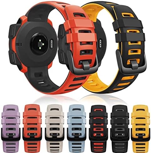 Tiras de faixas de vigia de silicone vbwva para garmin instintivo relógio inteligente de 22 mm de pulseira de pulseira de pulseira de