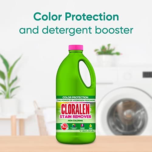 Cloralen - Detergente para removedor de manchas de lavanderia líquida - Booster de sabão de lavanderia, com fórmula de