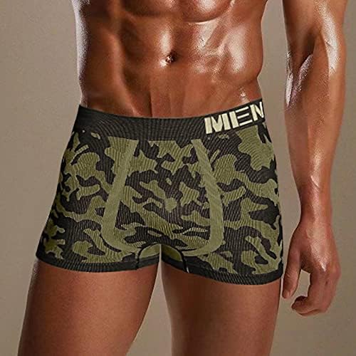 Masculino de roupas íntimas camufladas imprimidas na cintura média se sexy homens grandes e altos boxers