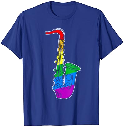 Saxofonista LGBT orgulhoso saxista saxista camiseta saxofone