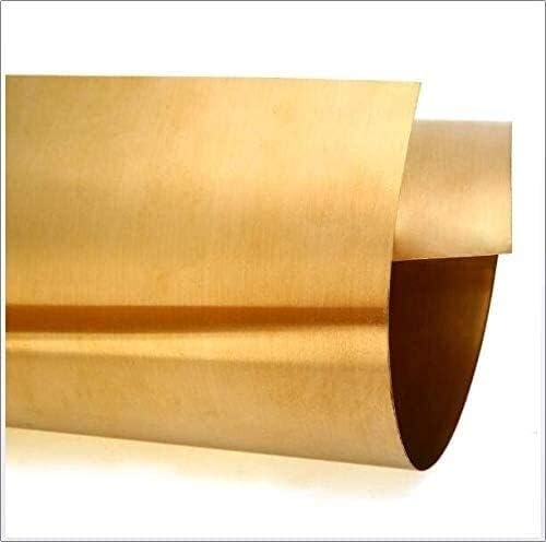 Placa de latão Umky 99,9% de cobre Cu Metal Folha de folha T2 Alta pureza Rolo de papel alumínio, 100x1000 mm, espessura 0,01mm