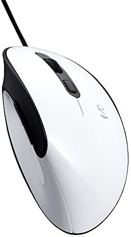 Nakabayashi Z4176 Digio2 mouse ergonômico, com fio, silencioso, 5 botões, LED azul, branco