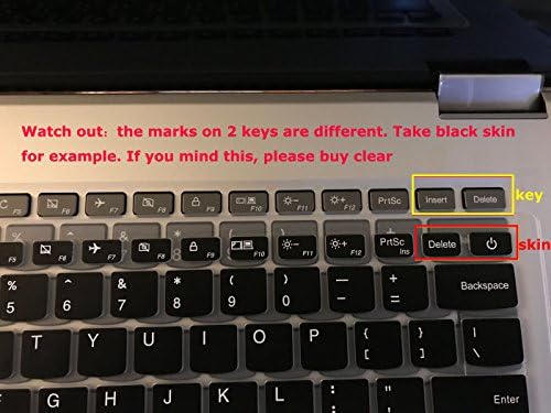 Bingobuy Us Layout Protetor de teclado Tampa de pele para Lenovo Yoga 720-15IKB, 520S 14 '', 120S 14 '', 320S 14 '', 330 330S 14 '',