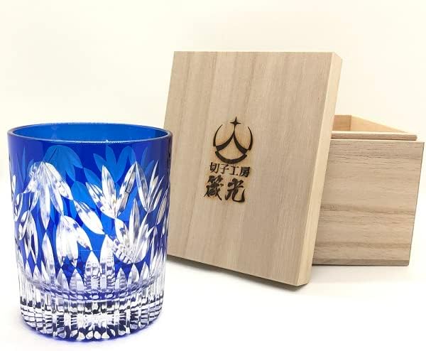 Próximo Cypress Rock Glass, Kiriko Glass, Rock Glass, Whisky Glass, PaulOwnia Box, Kiriko Workshop, Promotsu, Made in Japan, Kiriko independente