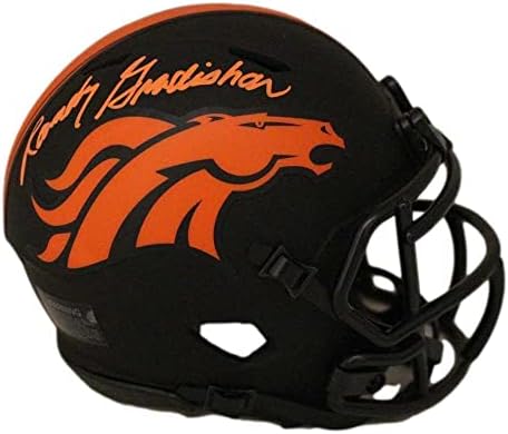 Randy Gradishar autografou o Denver Broncos Eclipse Mini capacete JSA 29613 - Mini capacetes autografados da NFL