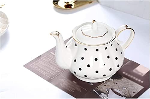 Tarde de chá de chá da tarde ponto de porcelana onda de onda de onda à mão Pote de ouro Creative Cafetle Pote Simples