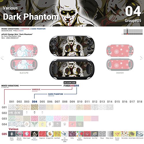 Sony PlayStation Vita Design Skin Dark Phantom adesivo de decalque para PlayStation Vita