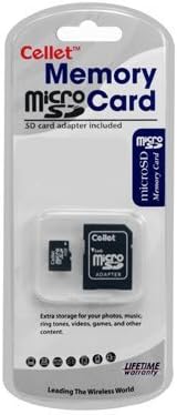 MicroSD de 4 GB do Cellet para Samsung Omnia 4G Smartphone Flash Custom Flash Memory, transmissão de alta velocidade, plug e play, com adaptador SD em tamanho grande.