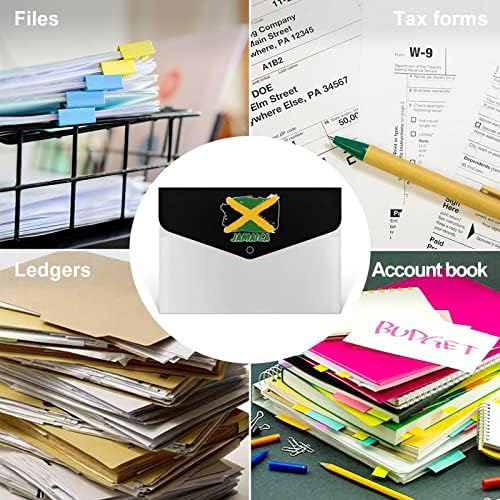 Jamaica Flag A4 pastas 6 bolsos Organizador de arquivos de acordeão Pasta de documentos à prova d'água
