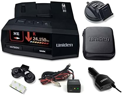 UNIDEN R8 Detector de radar/laser extremo de longo alcance, detecção frontal e traseira de antenas duplas com setas