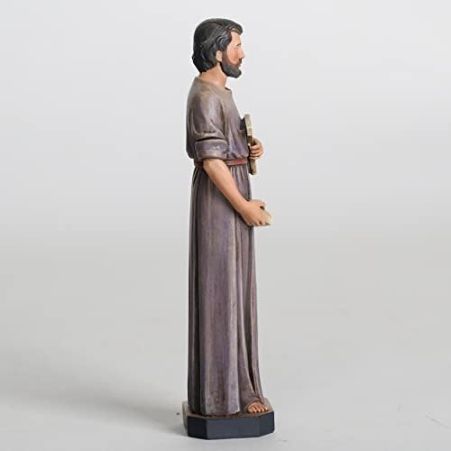 BC BuildClassic St. Joseph Figura O trabalhador, estátuas católicas, presentes católicos 6 polegadas H, pintadas à mão