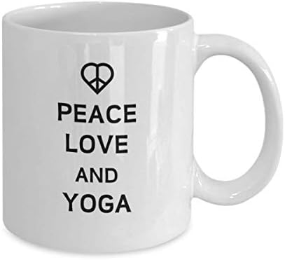 Paz amor e ioga caneca de chá iogue colegas de trabalho presente hobby de viagem copo de viagem