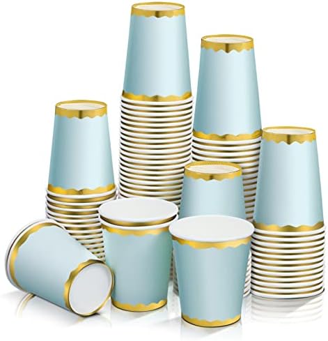 Funcionas de 100 xícaras de papel para ir a xícaras de café xícaras descartáveis ​​para café de piquenique de férias de bebida para café Festa de piquenique e coquetel