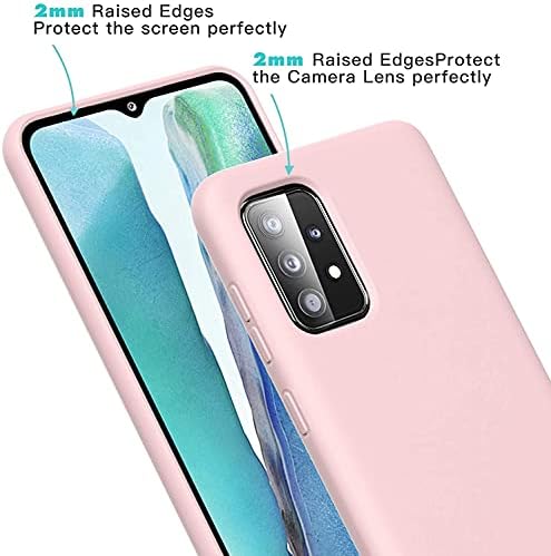 Caixa Samsung Galaxy A52 5G e 4G, estojo de silicone líquido com revestimento de microfibra espessamento Projeto à prova