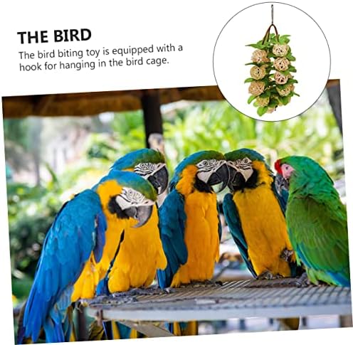 PoPetpop 1 String Parrot Takraw Ball brinquedo grande papagaio de papagaio brinquedos para pássaros acessórios de pássaros Acessórios