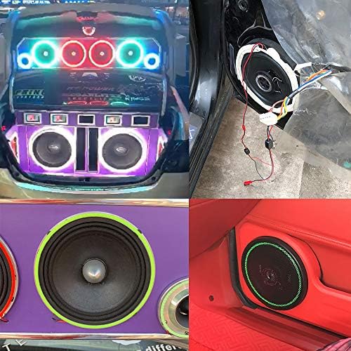 6.5'''Angel Eyes and Music Activated Controller for Car 6.5''Sound Speaker Decoration ou DIY DJ Lights