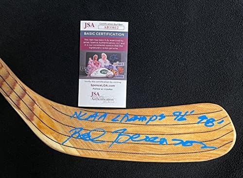 Red Berenson assinou e inscreveu os campeões da NCAA Michigan Wolverines Stick JSA COA - Autographed NHL Sticks
