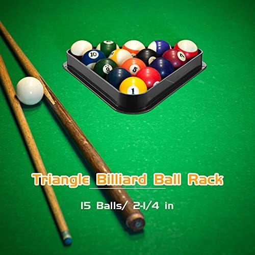 2 peças Billiard Pool Ball Rack Set Fit Fit 2-1/4 polegadas Bolas de tamanho