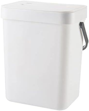 Lixo de lixo de compostagem de cozinha uxzdx com tampa sob lixo de lixo de lixo de alimentos de pia pequeno e leve lixo de banheiro lata branca