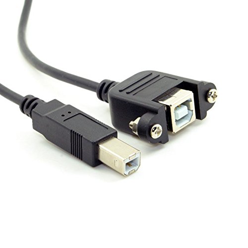 Chenyang USB 2.0 B Tipo macho para fêmea Scanner de extensão de disco rígido com parafusos para o painel Monte 50cm