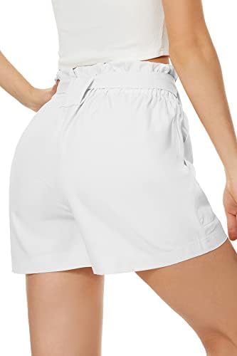 Shorts de bowknot para mulheres venenos doces para shorts de praia de cintura alta casual de verão （S-2xl）