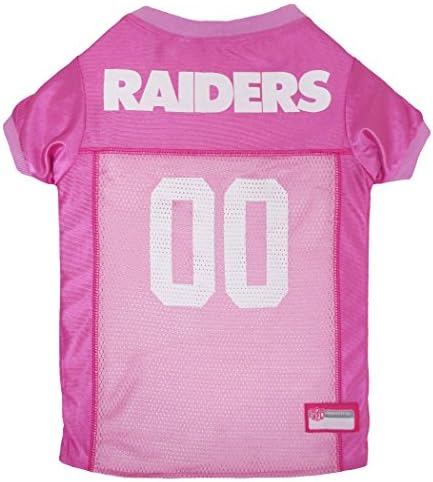 NFL Pink Pet Apparel. Jerseys e camisetas para cães e gatos disponíveis em 32 equipes da NFL e 4 tamanhos. Roupas de estimação licenciadas