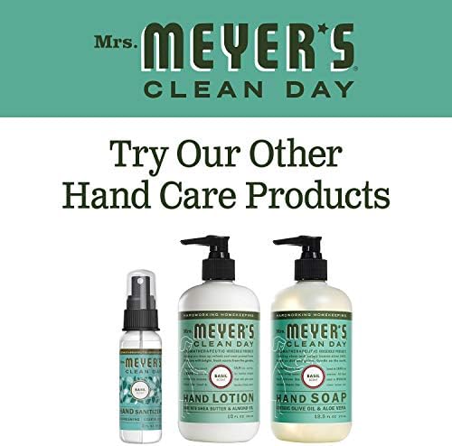 A Sra. Meyer's Hand Soap reabasteça, feita com óleos essenciais, fórmula biodegradável, manjericão, 33 fl. oz