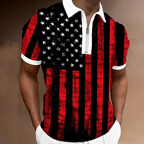 Mens camiseta masculina no verão do verão Independence Day impresso camise