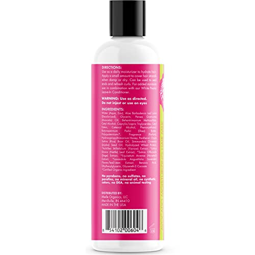 Mielle Organics Abacate Hidratante Leite para todos os tipos de cabelo, loção hidratante para cabelos secos e com sede, 8 onças