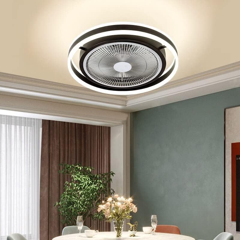 Ventilador de teto de música bluetooth de chezmax com lâmpada ventilador de teto caseiro interno com lâmpada de ventilador de quarto clara e clara 110V/220V