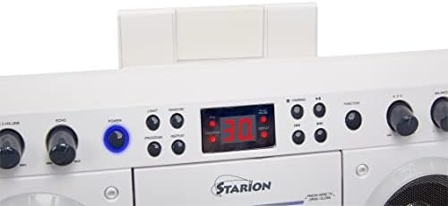Starion KS303W -B portátil Bluetooth/CD+G Machine de karaokê - branco