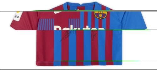 Memphis Depay e Ansu Fati FC Barcelona autografou a Jersey Home 2021-22 - camisas de futebol autografadas -