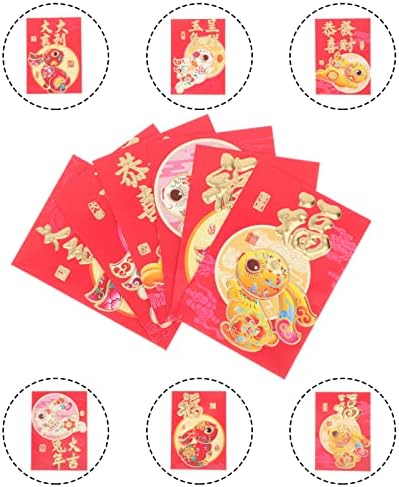 Soimiss Ano Novo 60pcs chinês Ano Novo Envelopes Vermelhos Bunny Hong Bao 2023 Chineses Rabbit Ano Dinheiro Pockets