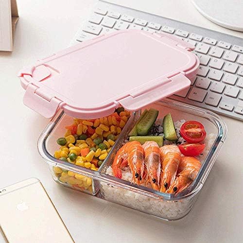 Lancheira WSSBK com utensílios portáteis, recipiente de almoço à prova de vazamentos de compartimento para crianças ou adultos