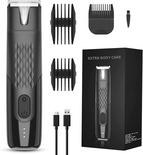 Shavedor de corpo elétrico extra para cuidados corporais | Impermeável | Aparador corporal | Com o USB universal carregando Blacklight,