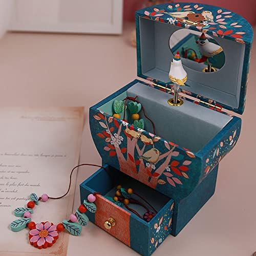 Caixa de jóias musicais para crianças do WLBHWL - com Ballerina Jewelry Box Box Girls & Little Girls Jewelry Conjunto - Fairy,