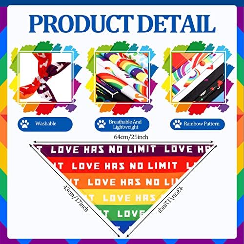60 PCs Rainbow Dog Bandana, Dog Bandanas Orgulho gay Arco -íris lenços de arco.