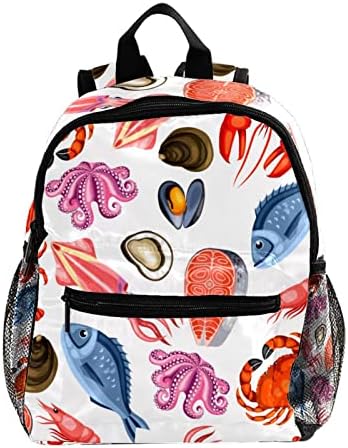 Mochila VBFOFBV para mulheres Laptop Daypack Backpack Bolsa casual, camarão de caranguejo de lula de cartoon Octopus