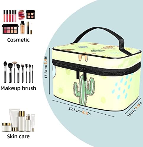 Cat Pattern Pattern Bolsa cosmética Bolsa de maquiagem portátil para mulheres e meninas para mulheres e meninas